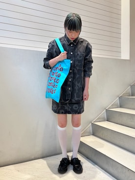 「marimekko（マリメッコ）のアイテム（バッグ）」を使った、marimekkostaffさん（レディース・162cm）の夏コーディネート