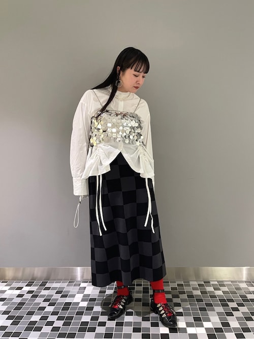 marimekko（マリメッコ）の「Kukko Ja Kana / Suora knitted skirt