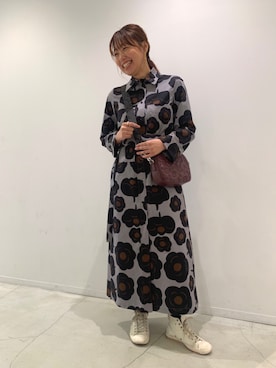 「marimekko（マリメッコ）のアイテム」を使った、marimekkostaffさん（レディース・165cm）の秋コーディネート