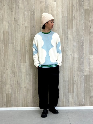 美品✨マリメッコ Heijastus Unikko ウニッコ ニット ブルー Marimekko
