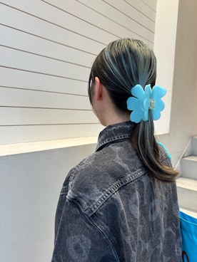 「アイテム（ヘアアクセサリー）」を使った、marimekkostaffさん（レディース・162cm）の夏コーディネート