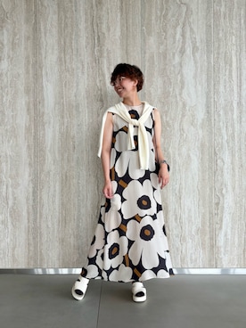 「marimekko（マリメッコ）のアイテム」を使った、marimekkostaffさん（レディース・162cm）の夏コーディネート