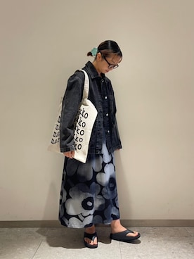「アイテム（バレッタ/ヘアクリップ）」を使った、marimekkostaffさん（レディース・159cm）の秋コーディネート