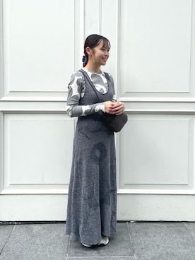 「アイテム（バレッタ/ヘアクリップ）」を使った、marimekkostaffさん（レディース・154cm）の秋コーディネート