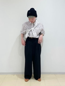 「ブラック×ホワイト」｜marimekkostaffさん（レディース・155cm）の春コーディネート