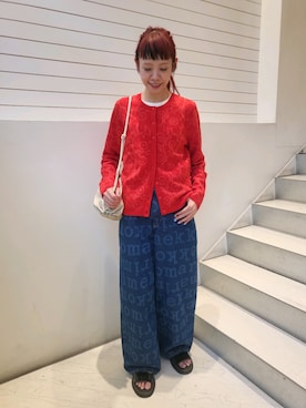「marimekko（マリメッコ）のアイテム（バッグ）」を使った、marimekkostaffさん（レディース・164cm）の夏コーディネート