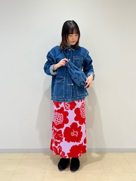 「アイテム（デニムジャケット）」を使った、marimekkostaffさん（レディース・157cm）の夏コーディネート