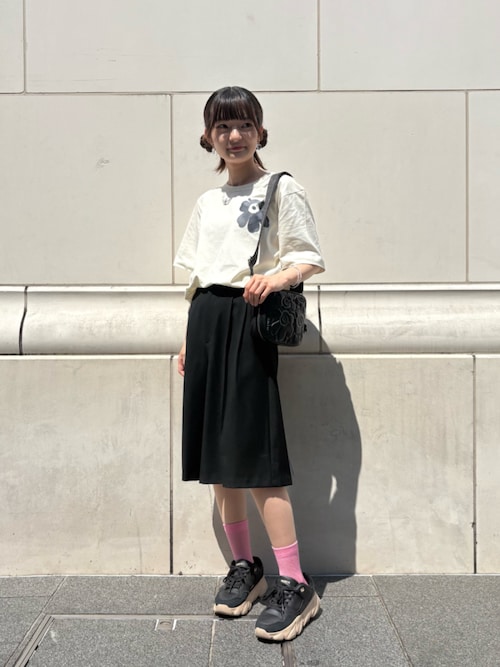 marimekko ブラック ショルダーバッグ Unikko / Neat Crossbody L shoulder bag（ショルダーバッグ