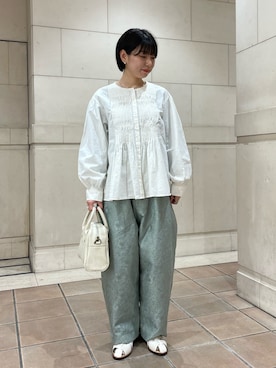 「TSUHARU by Samansa Mos2（ツハルバイサマンサモスモス）のアイテム」を使った、シノさん（骨格ストレート・レディース・152cm）の春コーディネート
