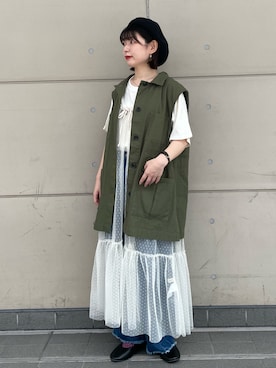 「アイテム（ドレスシューズ）」を使った、シノさん（レディース・152cm）の夏コーディネート