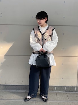 「春服デビュー宣言」｜「アイテム（バレエシューズ）」を使った、シノさん（レディース・152cm）の春コーディネート