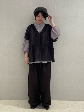 「アイテム（ローファー）」を使った、シノさん（レディース・153cm・20代）の冬コーディネート