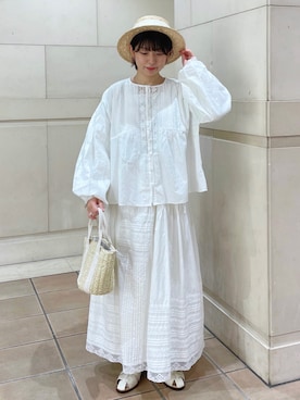 「TSUHARU by Samansa Mos2（ツハルバイサマンサモスモス）のアイテム」を使った、シノさん（骨格ストレート・レディース・152cm）の春コーディネート