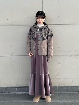 「アイテム（ワンピース/ドレス）」を使った、シノさん（レディース・152cm・20代）の冬コーディネート