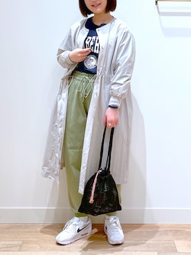 「ごきげんウィーク」｜「アイテム（その他アウター）」を使った、ミカさん（レディース・161cm）の春コーディネート