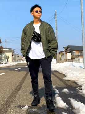 「Ray-Ban（レイバン）のアイテム」を使った、nobutanchinさん（メンズ・173cm）の冬コーディネート