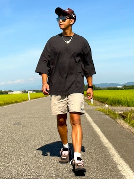「アイテム（サングラス）」を使った、nobutanchinさん（メンズ・173cm）の夏コーディネート