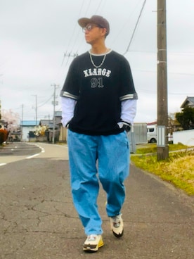 「XLARGE（エクストララージ）のアイテム」を使った、nobutanchinさん（メンズ・173cm）の春コーディネート