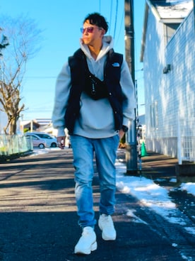 「Ray-Ban（レイバン）のアイテム」を使った、nobutanchinさん（メンズ・173cm）の冬コーディネート