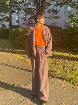 「kutir（クティール）のアイテム（テーラードジャケット）」を使った、ゆうきくんさん（メンズ・163cm）の秋コーディネート
