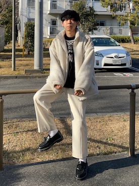 「coca（coca）（コカ）のアイテム（ハンチング/ベレー帽）」を使った、ゆうきくんさん（メンズ・163cm）の冬コーディネート