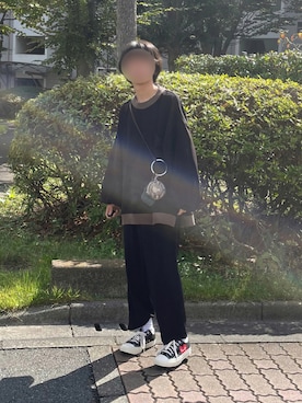 「UNIQLO（ユニクロ）のMEN イージースマートスタイルパンツ（ウールライク）（その他パンツ）」を使った、ゆうきくんさん（メンズ・163cm）の秋コーディネート