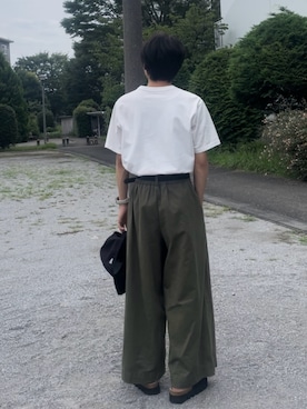 「Hender Scheme（エンダースキーマ）のアイテム（その他シューズ）」を使った、ゆうきくんさん（メンズ・163cm）の夏コーディネート