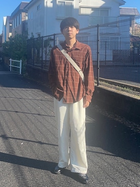 「URBAN RESEARCH（アーバンリサーチ）のアイテム（スラックス）」を使った、ゆうきくんさん（メンズ・163cm）の秋コーディネート