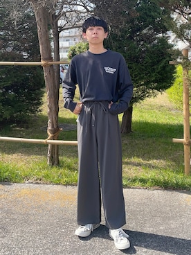 「URBAN RESEARCH（アーバンリサーチ）のアイテム（スラックス）」を使った、ゆうきくんさん（メンズ・163cm）の春コーディネート