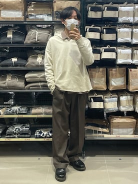 「KANGOL（カンゴール）のアイテム（シャツ/ブラウス）」を使った、ゆうきくんさん（メンズ・163cm）の冬コーディネート