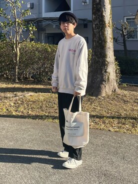 「coca（coca）（コカ）のアイテム（ハンチング/ベレー帽）」を使った、ゆうきくんさん（メンズ・163cm）の春コーディネート