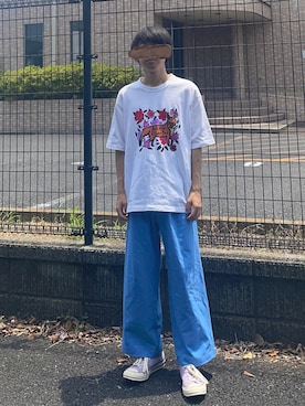 「みんなの白Tフェス」｜「アイテム（その他）」を使った、ゆうきくんさん（メンズ・163cm）の夏コーディネート