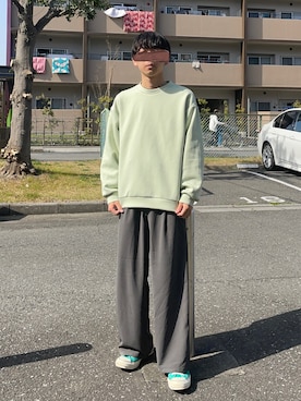「URBAN RESEARCH（アーバンリサーチ）のアイテム（スラックス）」を使った、ゆうきくんさん（メンズ・163cm）の春コーディネート