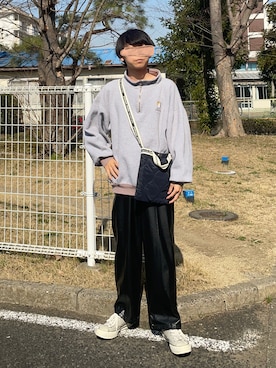 「beautiful people（ビューティフルピープル）の【beautiful people(ビューティフルピープル)】《STUDIOUS別注》キルティングサコッシュバッグ（ショルダーバッグ）」を使った、ゆうきくんさん（メンズ・163cm）の春コーディネート