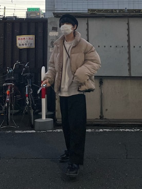 「coca（coca）（コカ）のアイテム（ハンチング/ベレー帽）」を使った、ゆうきくんさん（メンズ・163cm）の冬コーディネート