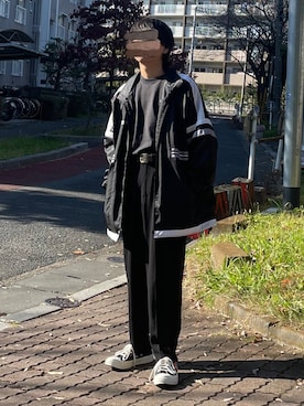 「ASICS（アシックス）のアイテム（ジャケット/アウター）」を使った、ゆうきくんさん（メンズ・163cm）の冬コーディネート
