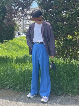 「kutir（クティール）のアイテム（テーラードジャケット）」を使った、ゆうきくんさん（メンズ・163cm）の春コーディネート