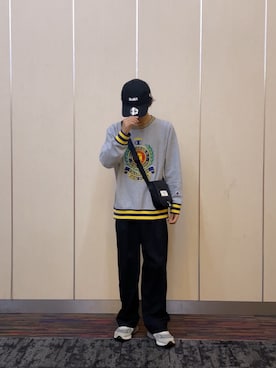 「MOMA（モマ）のアイテム」を使った、ゆうきくんさん（メンズ・163cm）の春コーディネート