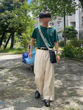 「URBAN RESEARCH（アーバンリサーチ）のアイテム（スラックス）」を使った、ゆうきくんさん（メンズ・163cm）の夏コーディネート