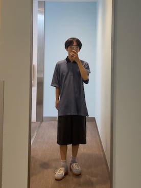 「アイテム（ポロシャツ）」を使った、ゆうきくんさん（メンズ・163cm）の夏コーディネート