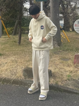 「NASA（ナサ）のアイテム」を使った、ゆうきくんさん（メンズ・163cm）の春コーディネート