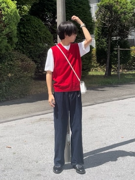 「Hender Scheme（エンダースキーマ）のアイテム（その他シューズ）」を使った、ゆうきくんさん（メンズ・163cm）の秋コーディネート