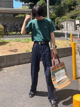 「Hender Scheme（エンダースキーマ）のアイテム（その他シューズ）」を使った、ゆうきくんさん（メンズ・163cm）の夏コーディネート