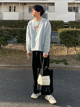 「水色」｜「アイテム（その他）」を使った、ゆうきくんさん（メンズ・163cm）の春コーディネート