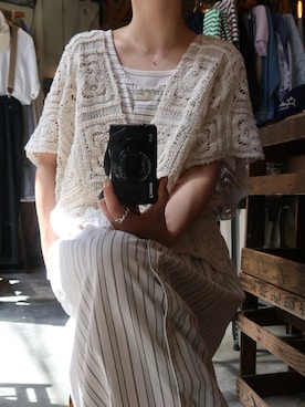 「アイテム（その他トップス、ベージュ系）」を使った、aikaさん（レディース・157cm）の秋コーディネート