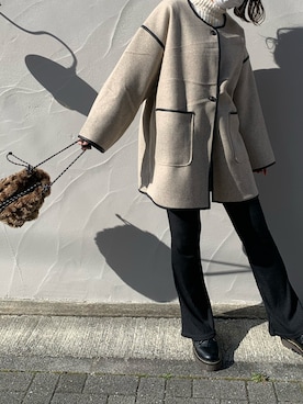 「tiptop（ティップトップ）のアイテム（その他アウター）」を使った、k_yanさん（レディース・164cm）の冬コーディネート