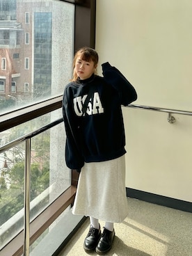 「school」｜Kさん（レディース・155cm）の冬コーディネート