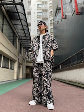 「A4A（エーフォーエー）のアイテム」を使った、幸太郎さん（メンズ・170cm）の夏コーディネート