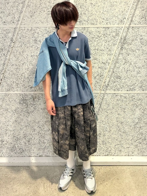 adidas（アディダス） ポロシャツ ワッフル ニット ポロシャツ