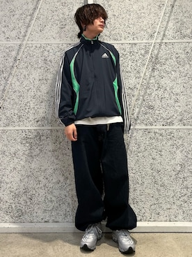 「アイテム（ジャージ）」を使った、TKさん（メンズ・170cm）の春コーディネート